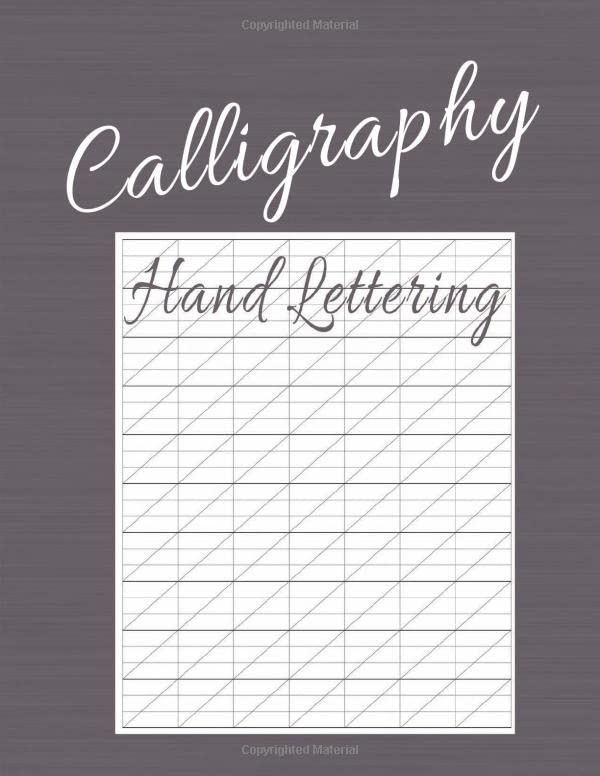 Calligraphy Hand Lettering Paper Hand Lettering Pages with Slanted