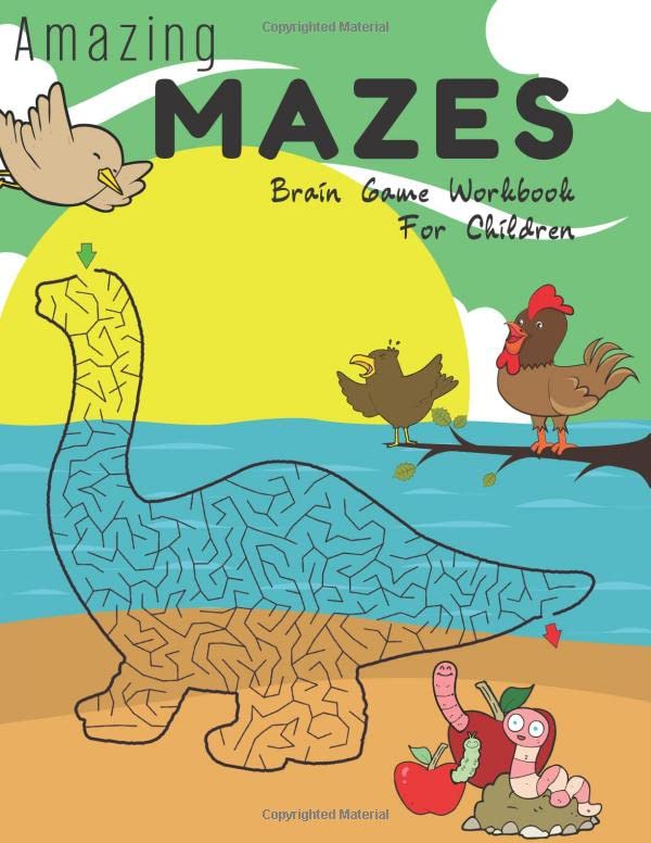 Amazing mazes brain game workbook for children Fun and challenging