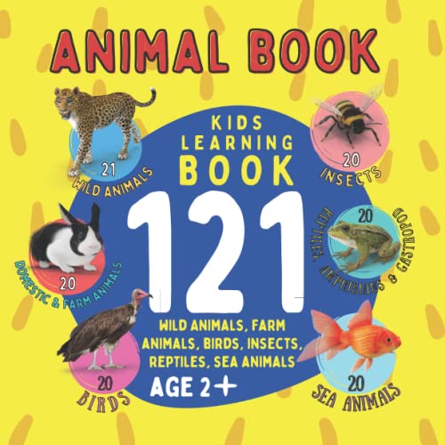 Kiddopedia 121 Animal Book for Kids Above Age 2+ Learn 21 Wild Animals