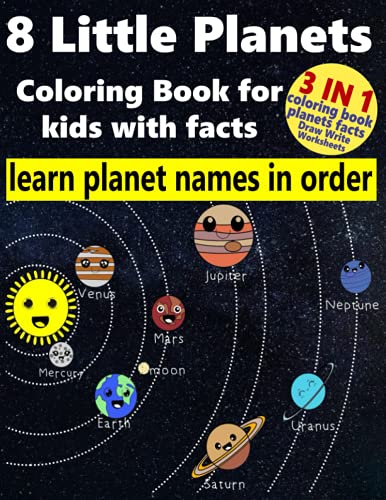 Learning planets names in order Planet coloring book for toddlers 2-4 ...