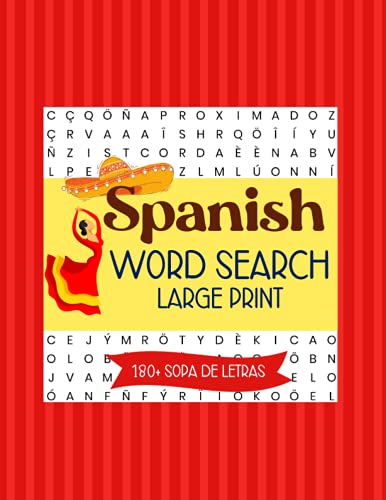 Spanish Word Search Large Print: Sopa De Letras En Espanol Letra Grande ...