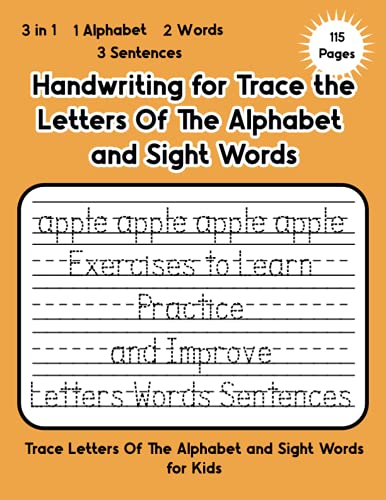 Handwriting for Trace the Letters Of The Alphabet and Sight Words: ABC ...