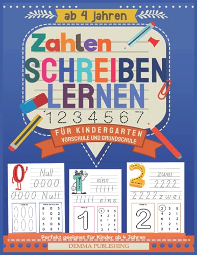 Zahlen schreiben lernen ab 4 Jahren: Zahlen Schreiben Lernen Und Üben