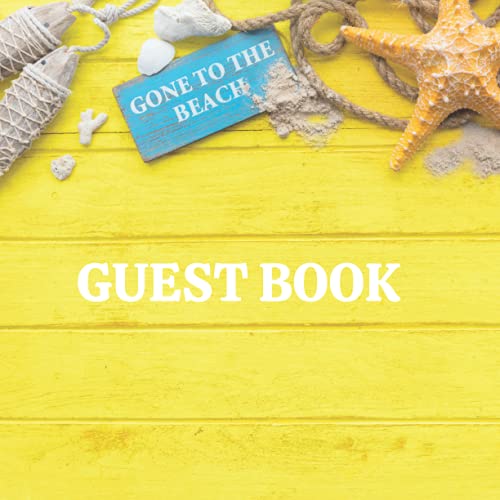 Guest Book Pretty Beach House Guestbook for Airbnbs, Rental Condos