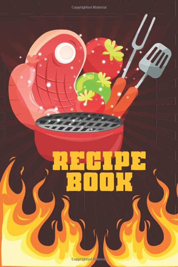 Recipe Book To Write In. Fun Barbecue Design. Blank Favorite Recipe