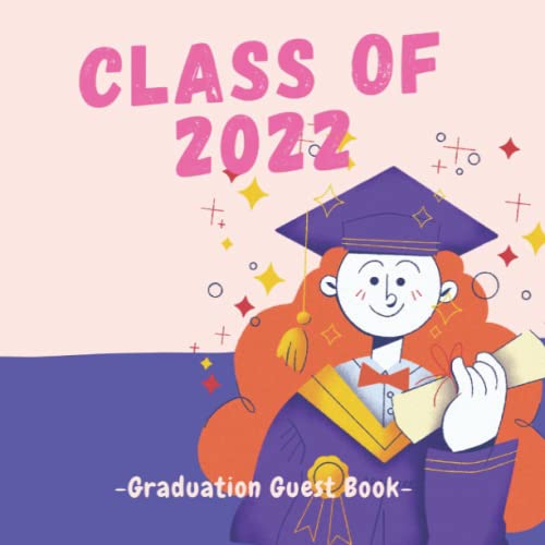 Class of 2022 Graduation Guest Book For Girls Keepsake Memory Book