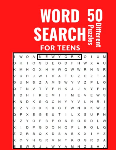 Word Search: 300 Words and 50 Different Puzzles For Teens by Adorable ...