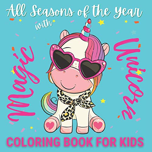 All Seasons of the Year with Magic Unicorn Coloring Book for Kids ...