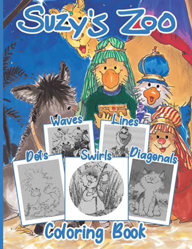 Suzys Zoo Waves Lines Diagonals Swirls Dots Coloring Book: Spirograph ...