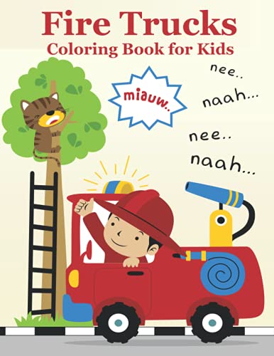 Fire Trucks Coloring Book for Kids: Firetruck Coloring Activity Book