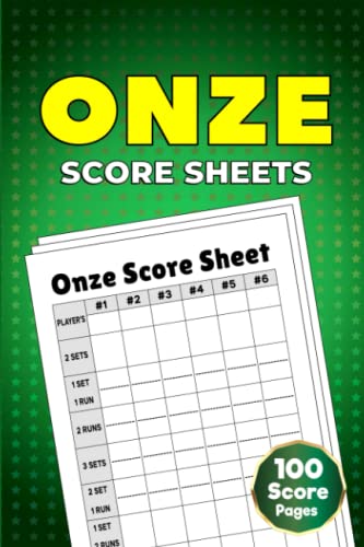 Onze Score Sheets: 100 Small Score Pads for Scorekeeping | Onze Card ...