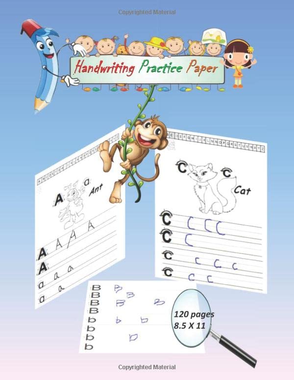 Handwriting Practice Paper Kindergarten Writing Paper With Lines, 120