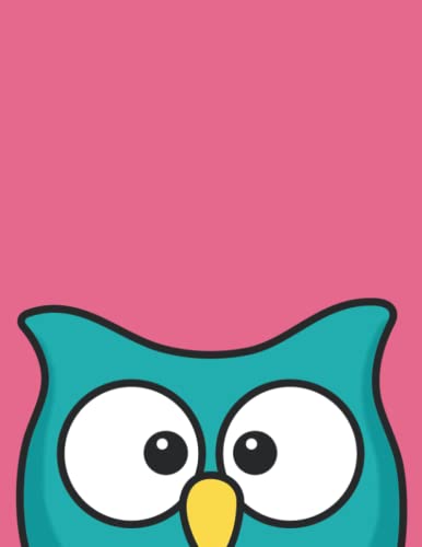 Peeking Owl 8.5 x 11 Lined Notebook Journal 100 Pages - Wide Legal