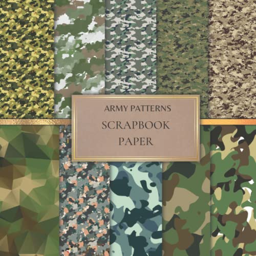 Army Patterns Scrapbook Paper Green Scrapbooking Paper for Origami