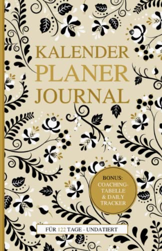 Kalender, Planer & Journal undatiert, Design gelb gold Softcover: Mit 