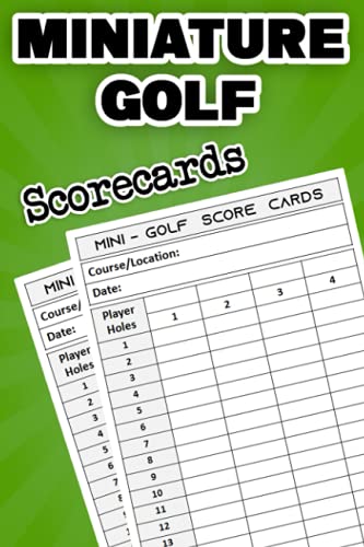 Miniature Golf ScoreCards: 120 Score Sheets &amp; Pads for Mini Golf ...