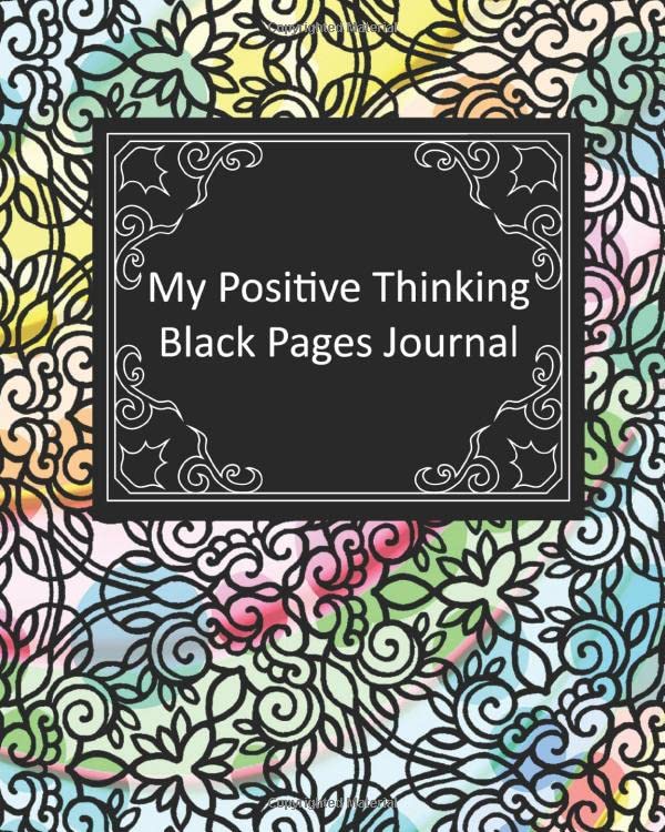 My Positive Thinking Black Pages Journal Trendy Black Paper Notebook