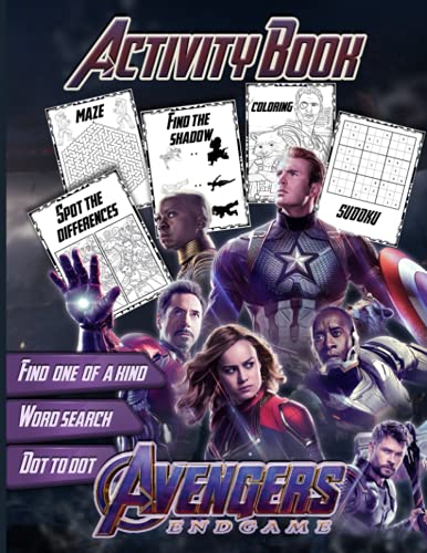 Avengers Endgame Activity Book: Color Wonder One Of A Kind, Dot To Dot ...