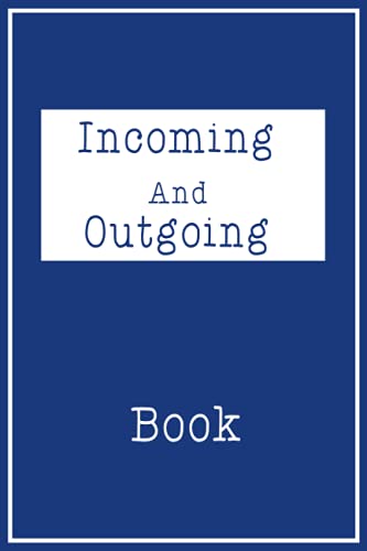 Incoming And Outgoing Book: simple icome log book - book keeping log ...
