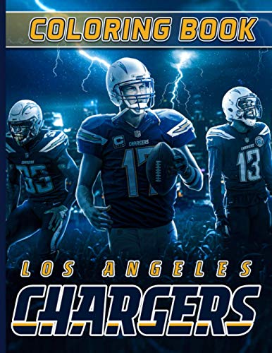 Los Angeles Chargers Coloring Book: Anxiety Adults Coloring Books by ...