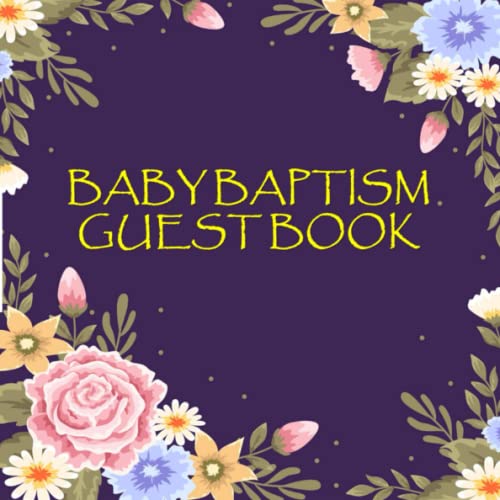 Baptism Guest Book Guest Register, Keepsake Memory Book, Party