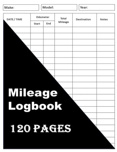 Nice Mileage Log Book: Auto Mileage Tracker To Record And Track All