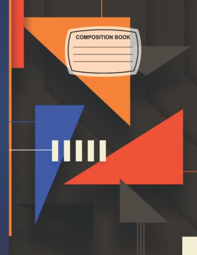 Composition Notebook: Triangles 1 Blank Wide Ruled Paper Notebook Wide ...