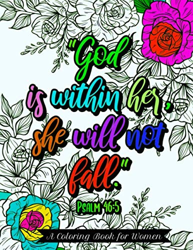 God is Within Her She Will Not Fall A Coloring Book For Women ...