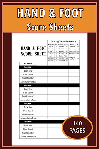 Hand And Foot Score Sheets: Scoreboard, Score Pads, Hand Knee And Foot ...