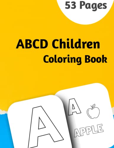 ABCD Children Coloring Book: Learn English Alphabet With Coloring Book ...