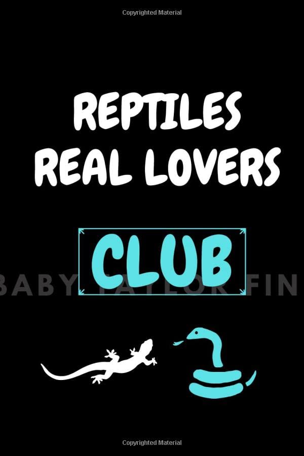Reptiles Real Lovers Club Reptiles journal gift, Gifts for reptiles