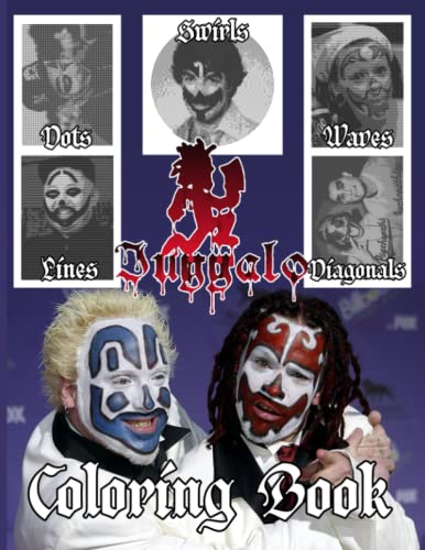 Juggalo Dots Lines Waves Swirls Diagonals Coloring Book: Anxiety ...