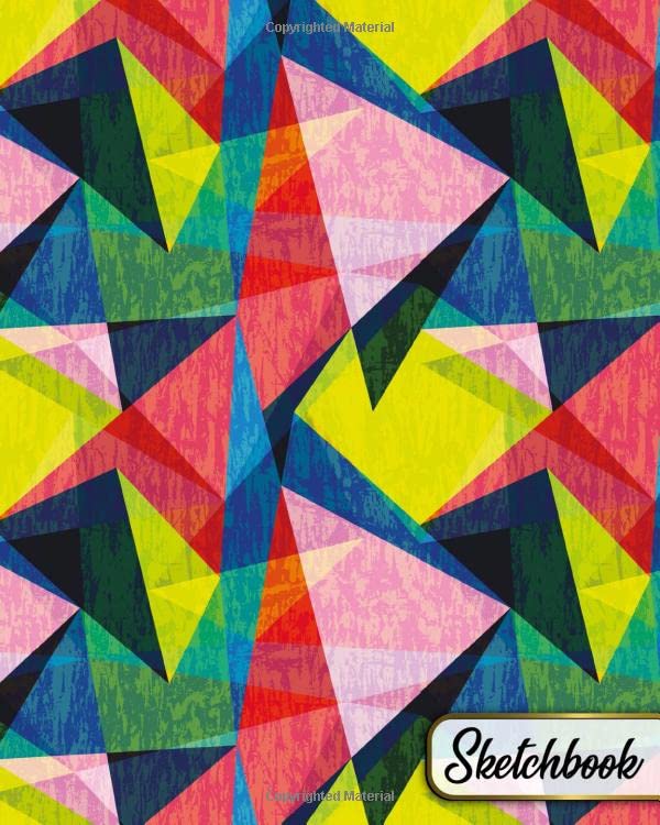 Sketchbook Trendy Blank Notebook with 8x10, 100 White Pages Art