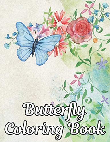 Butterfly Coloring Book: Stress Relieving Adult Coloring Book 50 one