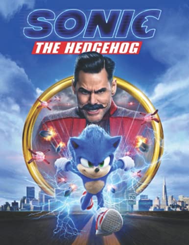 Sonic The Hedgehog Spiral Notebook - 8x7 Inches, 96 Lined Pages, 4 Tab Dividers, Vinyl Cover