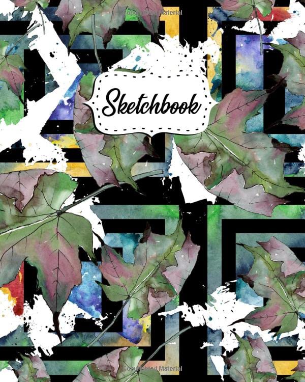 Sketchbook Trendy Blank Notebook with 8x10, 100 White Pages Art