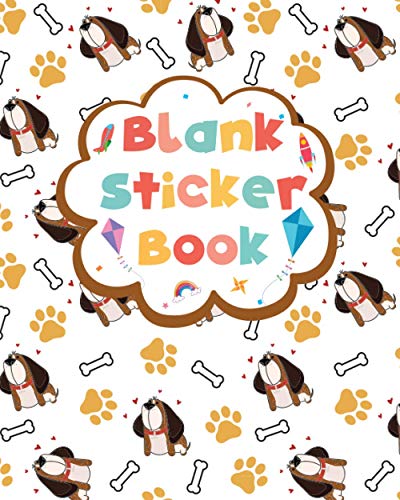 Blank Sticker Book: Cute St. Bernard Blank Sticker Collection Book For ...