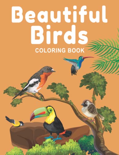Beautiful Birds Coloring Book: Birds Coloring Book For Stress Relieving ...