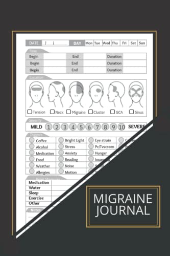 Migraine Journal: A Daily Tracking Journal For Migraines and Chronic ...