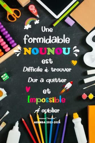 Agenda Nounou 2023/2024: Cadeau personnalisé Nounou  une semaine sur deux pages  grande 