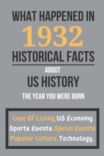 What Happened In 1932 Historical Facts About Us History The Year You