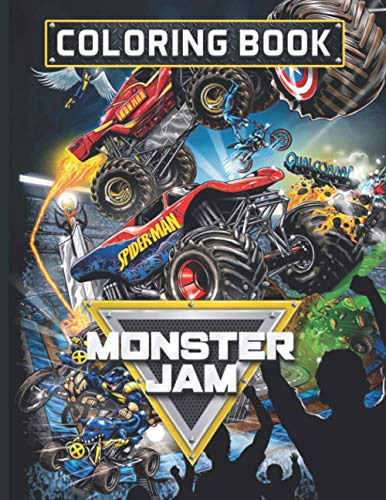 Monster Jam Coloring Book: Monster Jam Coloring Books For Adult And Kid ...