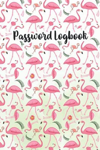 Password Logbook: Pink Birds Flamingo Lovers Internet Address Username