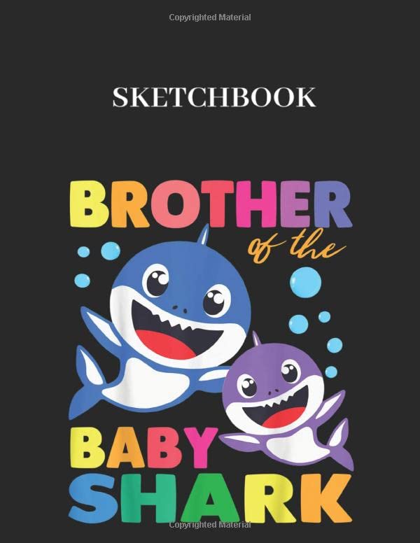 Sketchbook Brother Of The Baby Shark Birthday Brother Shark Large Size