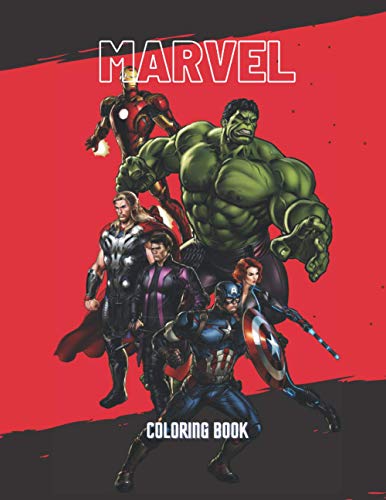 MARVEL COLORING BOOK: Amazing Colouring Book For Kids And Adults ...
