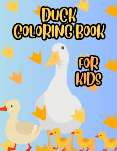 DUCK COLORING BOOK FOR KIDS: cute ducks coloring book , lovely ducks