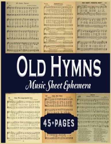 Old Hymns Music Sheet Ephemera Pages: Over 45 Vintage Hymnal Music ...