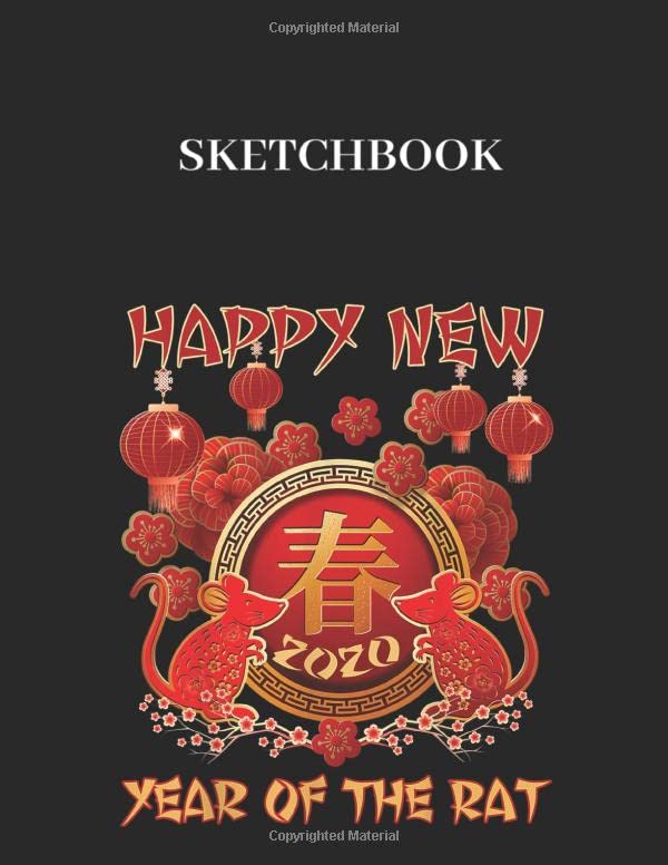 Sketchbook 2020 Year Of The Rat Happy Chinese New Year Gift Large Size