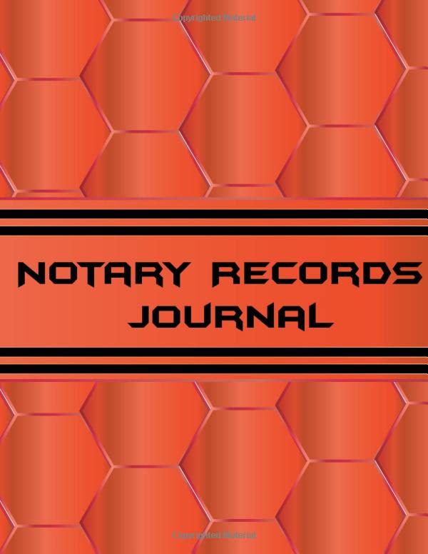 Notary Records Journal A Professional Notary Public Record Book by