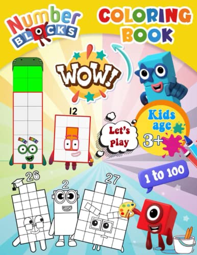 Number Blocks Coloring Book: Great NumberColoring Book for Kids